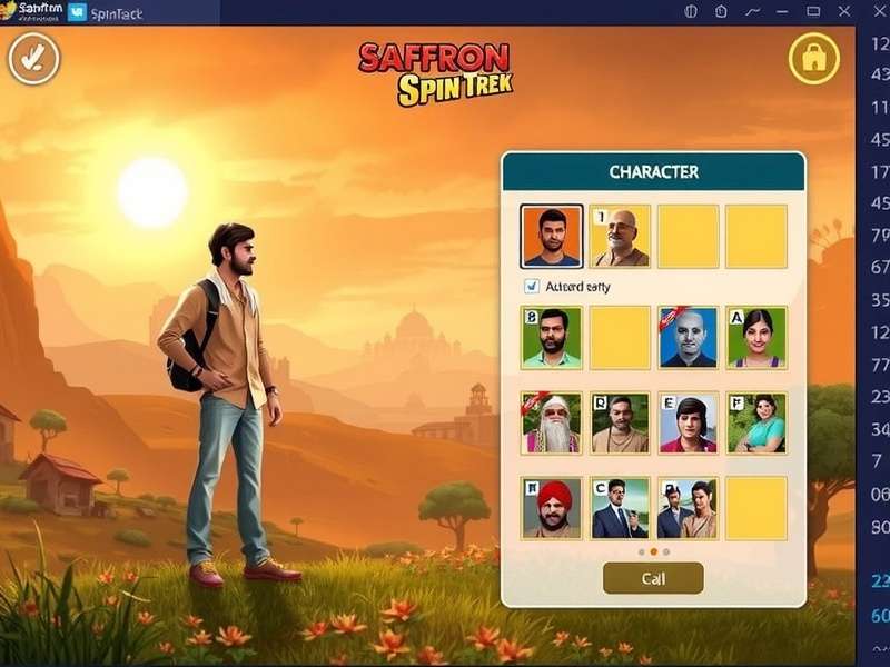 Saffron Spin Trek character customization screen
